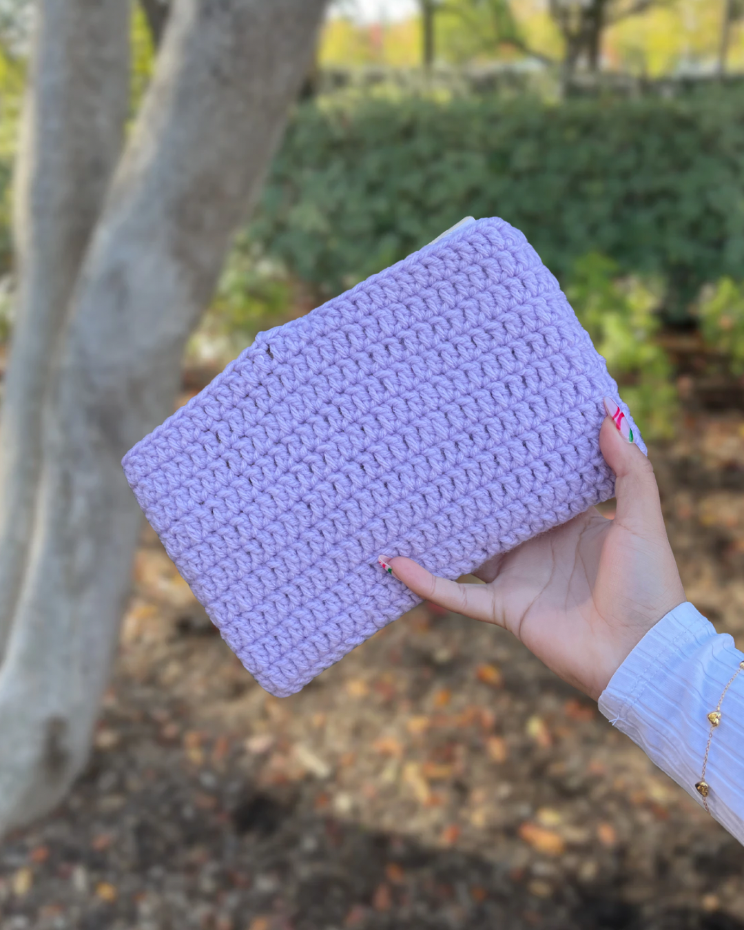 Crochet Button Book Case