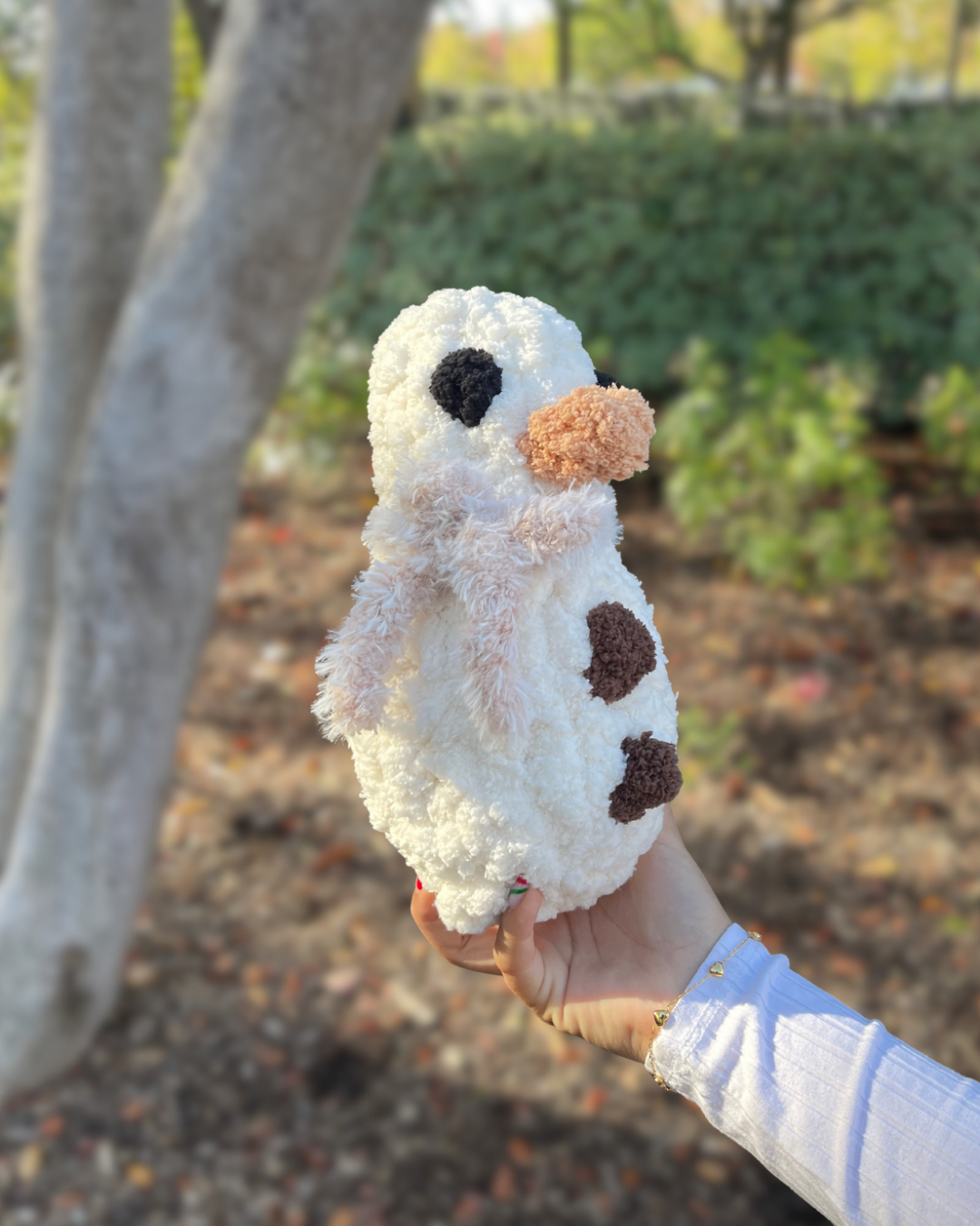 Finger Knit Snowmen -Small