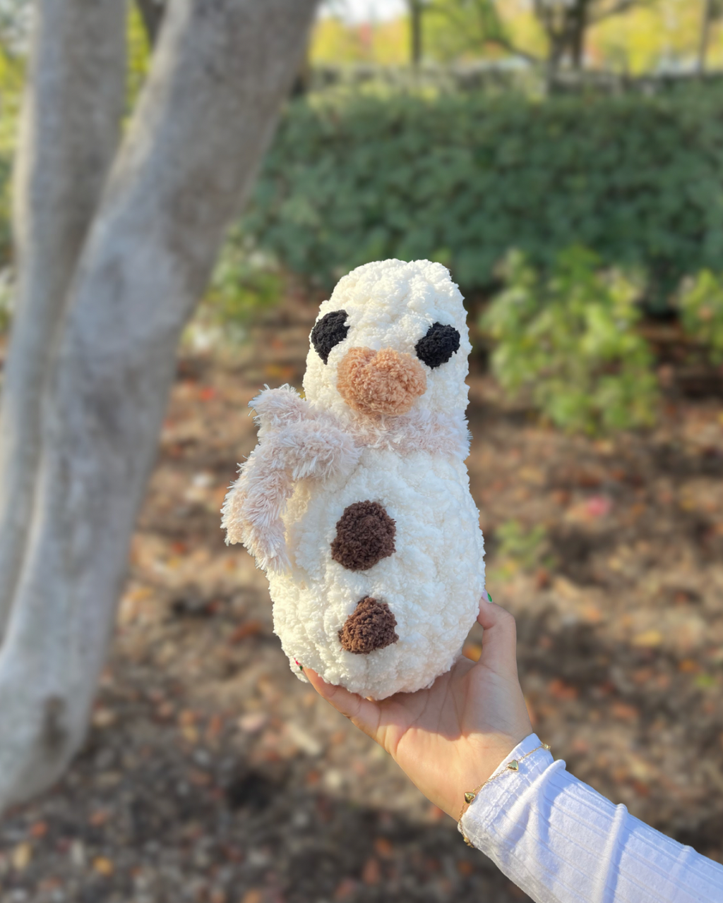 Finger Knit Snowmen -Small