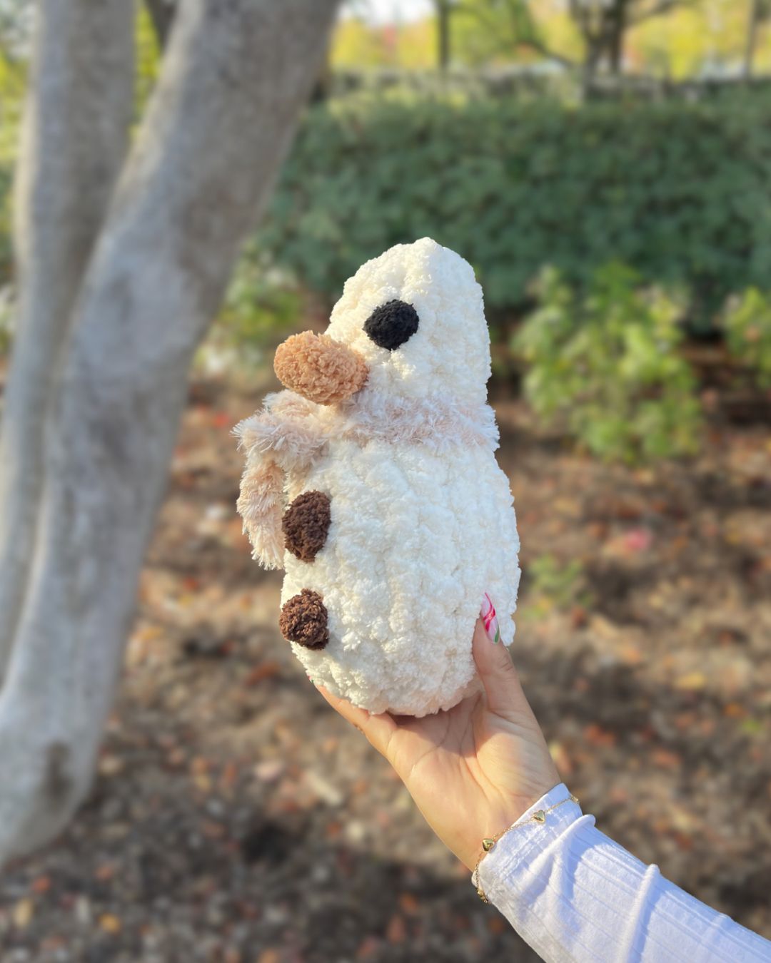 Finger Knit Snowmen -Small
