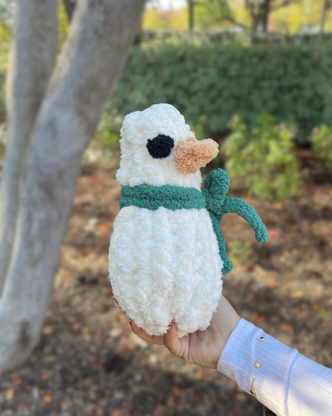 Finger Knit Snowmen -Small