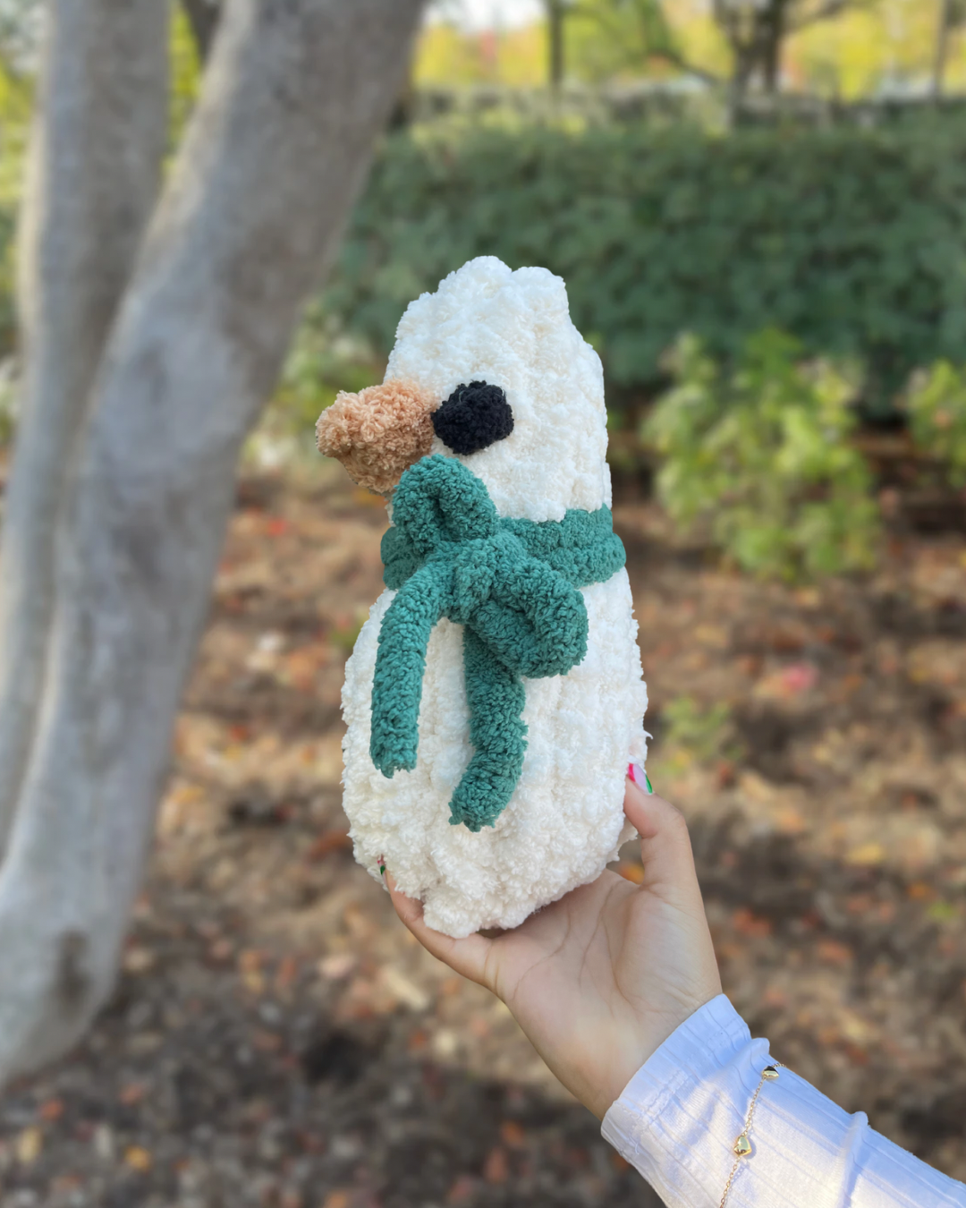 Finger Knit Snowmen -Small