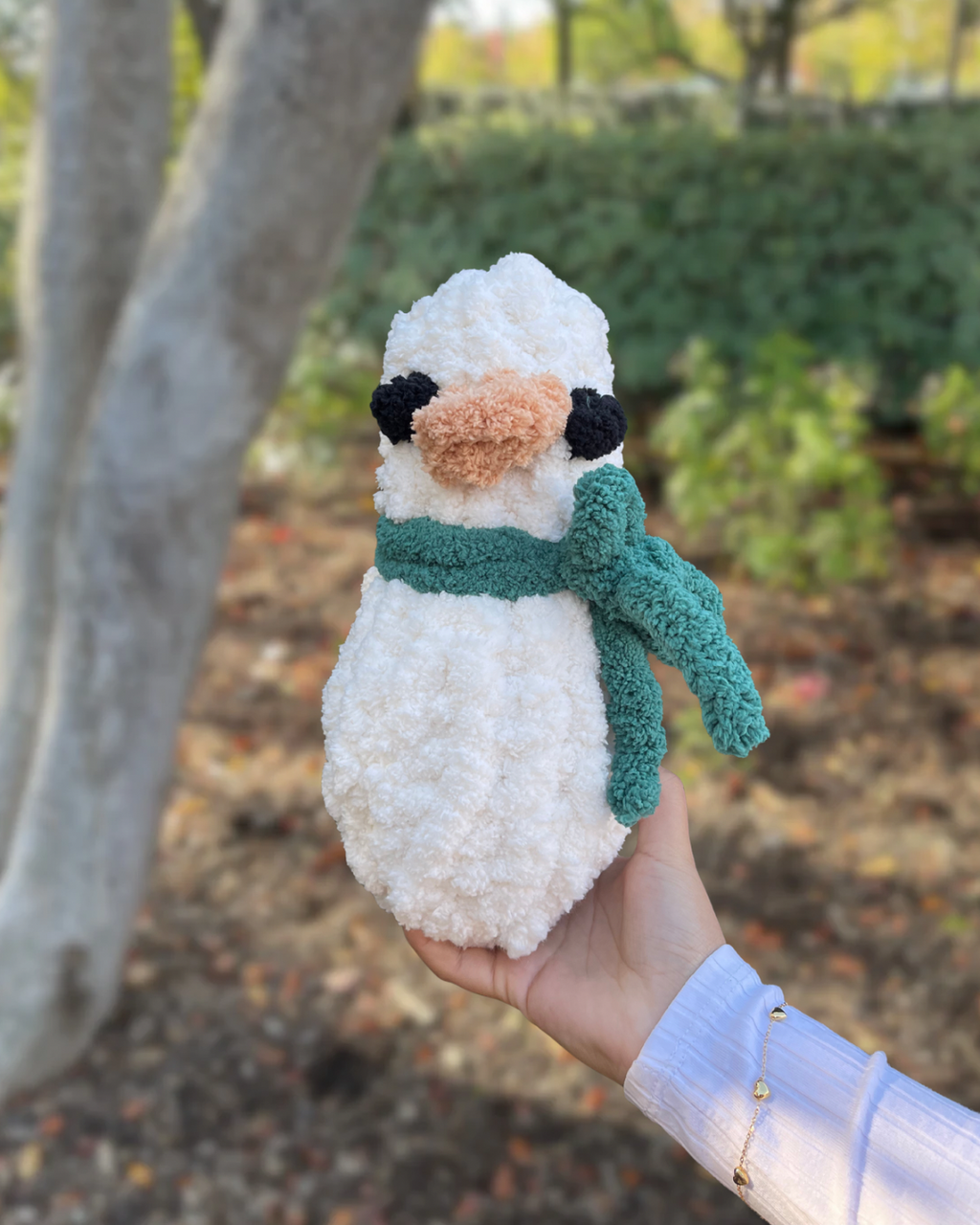 Finger Knit Snowmen -Small