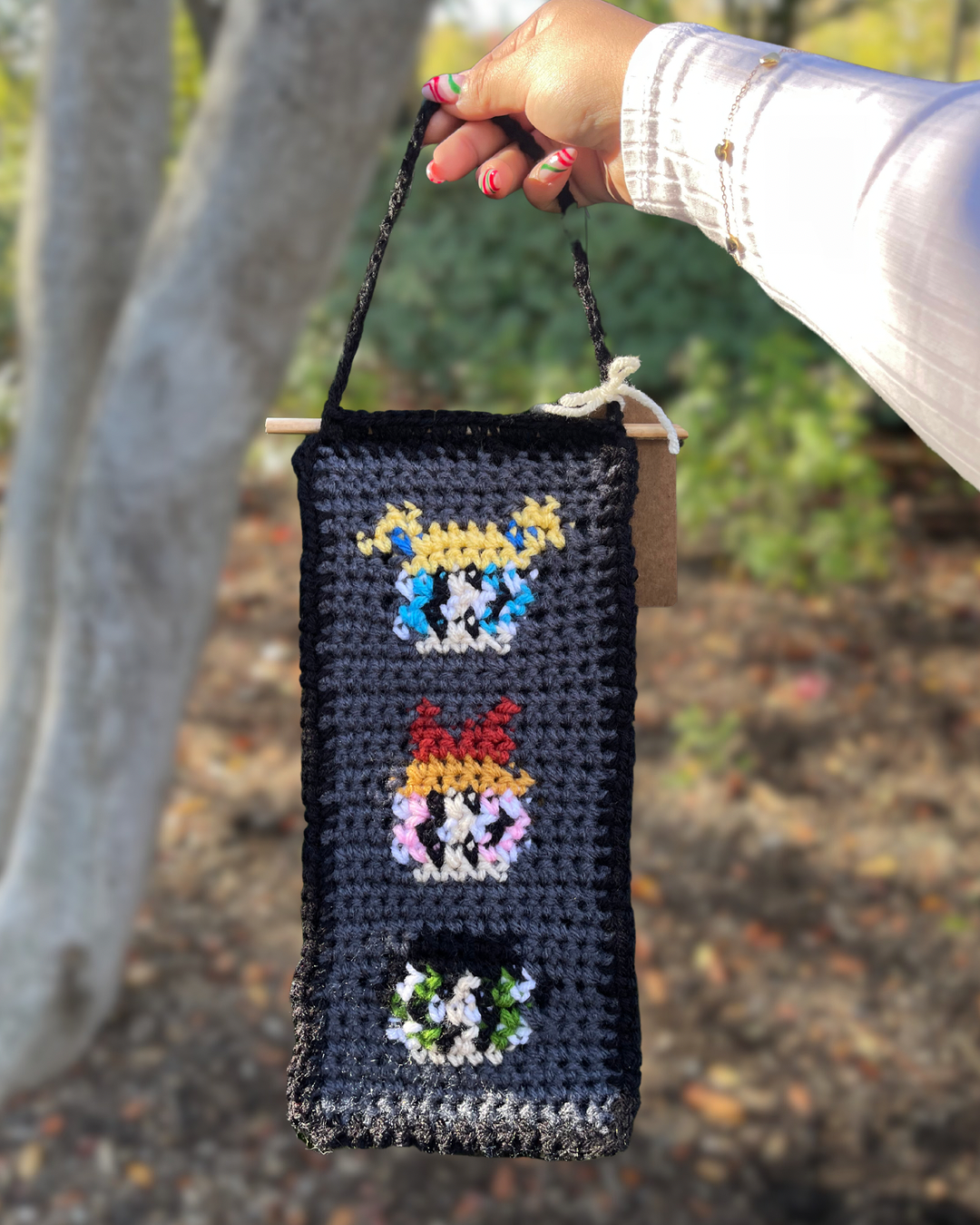 Crochet Power Puff Trio Tapestry