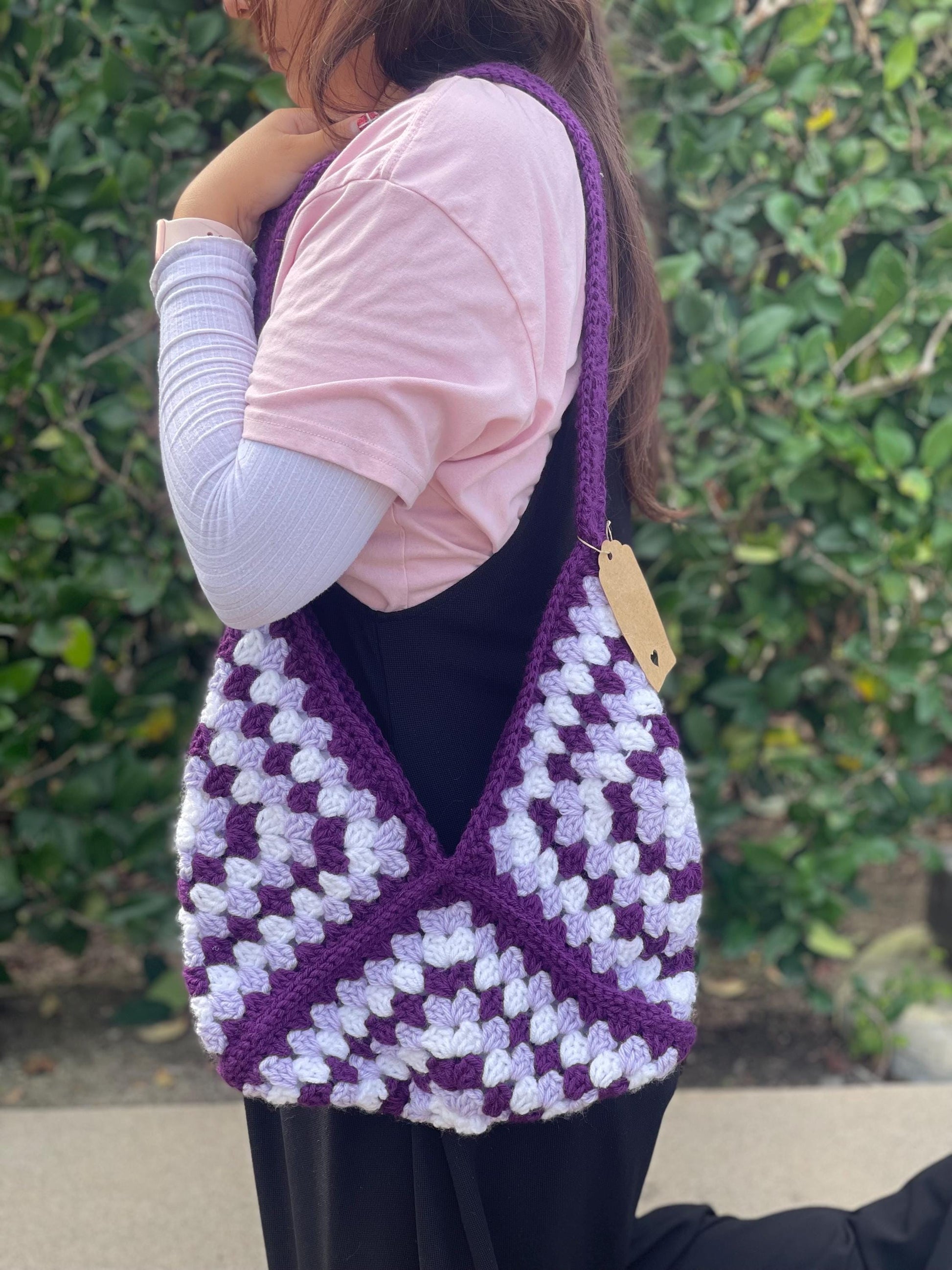 Crochet Granny Square Purse